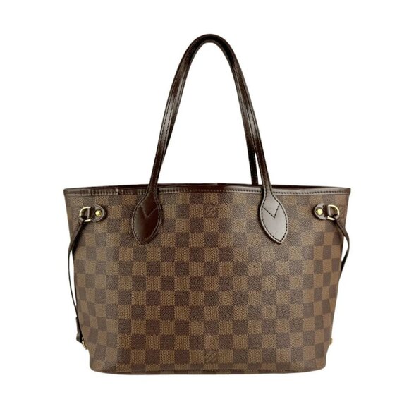 Auth LOUIS VUITTON Damier Ebene Neverfull PM Tote Bag Brown - Picture 1 of 13